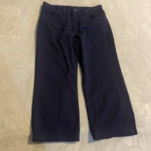 Vintage Rustler Pants Men 36x30 Blue Dress Slacks Western Outdoors Rodeo (34x25)